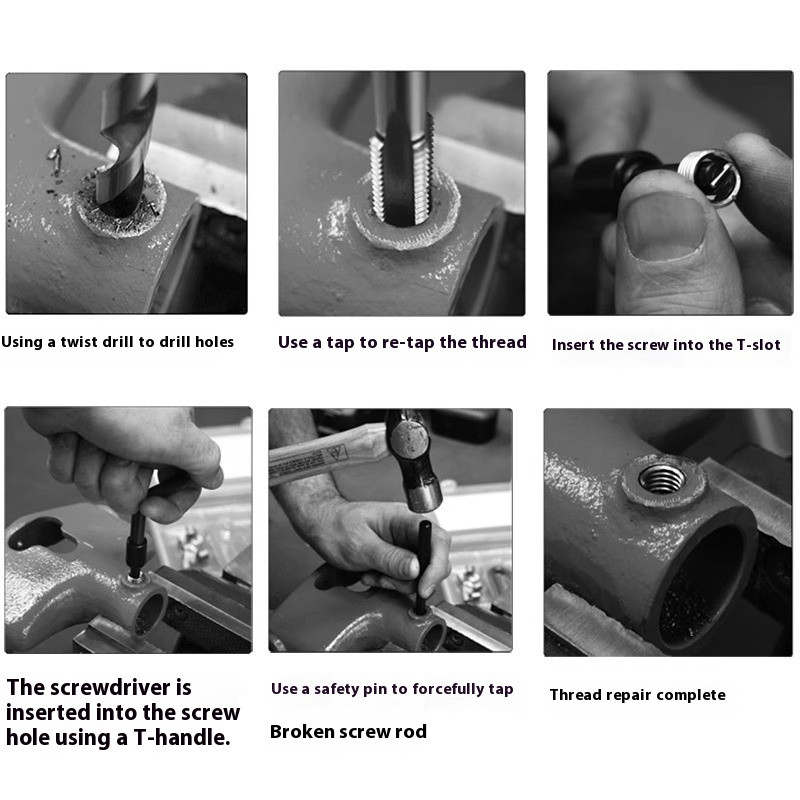 NEw Car Pro Coil Drill Tool Metric Thread Repair Insert Repair Kit M5*0.8mm