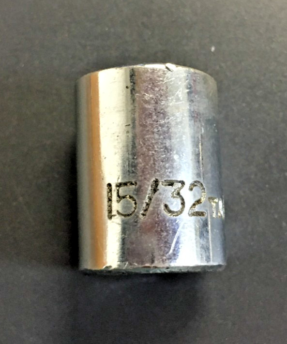 15/32 SOCKET, 6 POINT, 1/4″ DRIVE, CHROME FINISH, TAIWAN