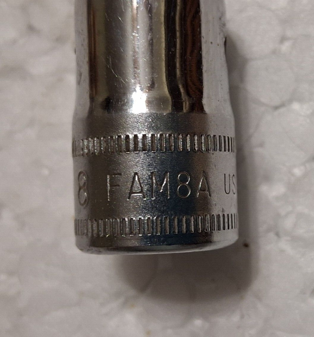 Snap On 3/8 Drive Hex Bit Socket 8mm Metric – FAM8A