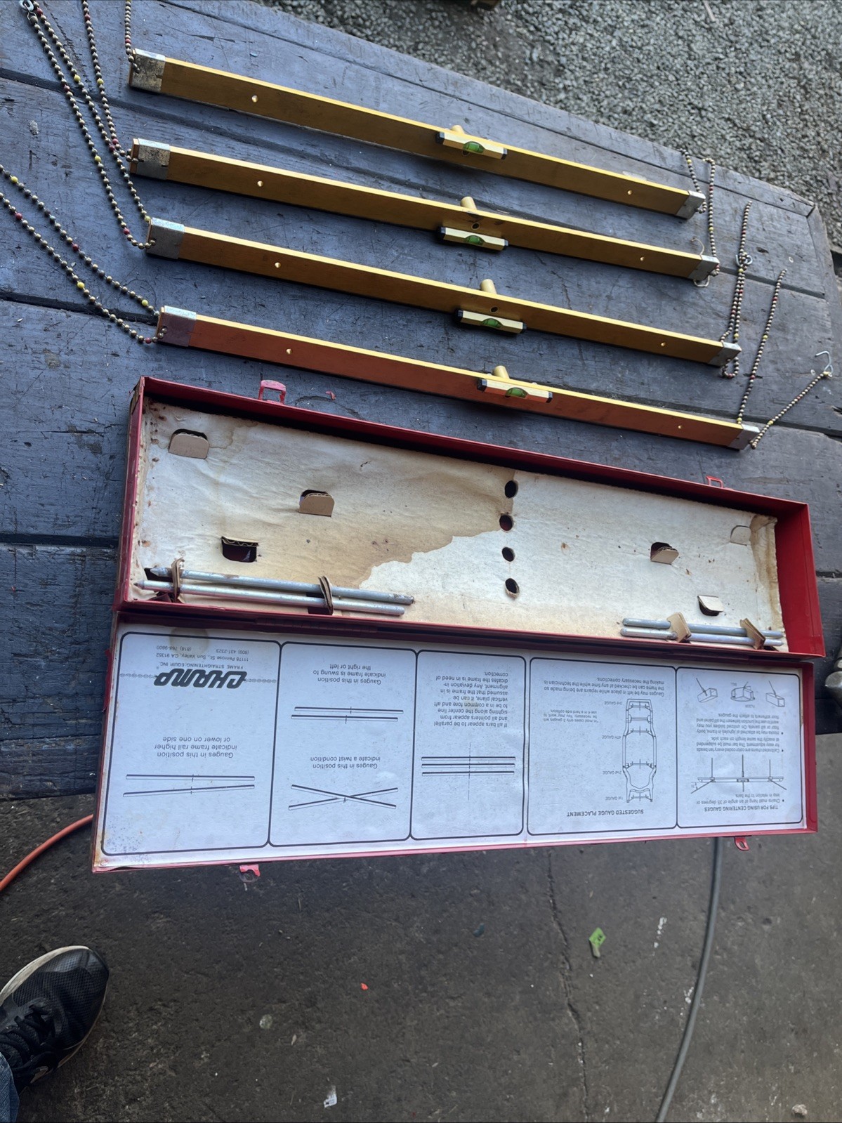 Rare Vintage Champ Frame Straightening Equipment Kit Sun Valley California
