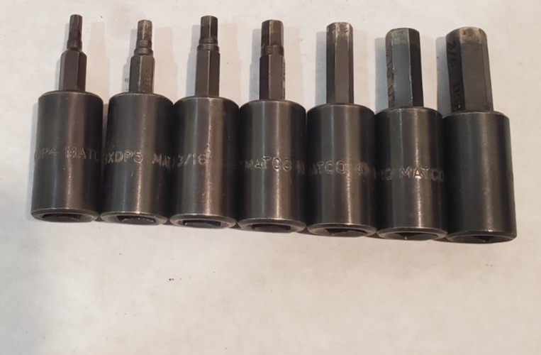 MATCO 7pc Hex Impact BXDP series Socket Set 3/8″ Drive SAE USA 1/8″-3/8″