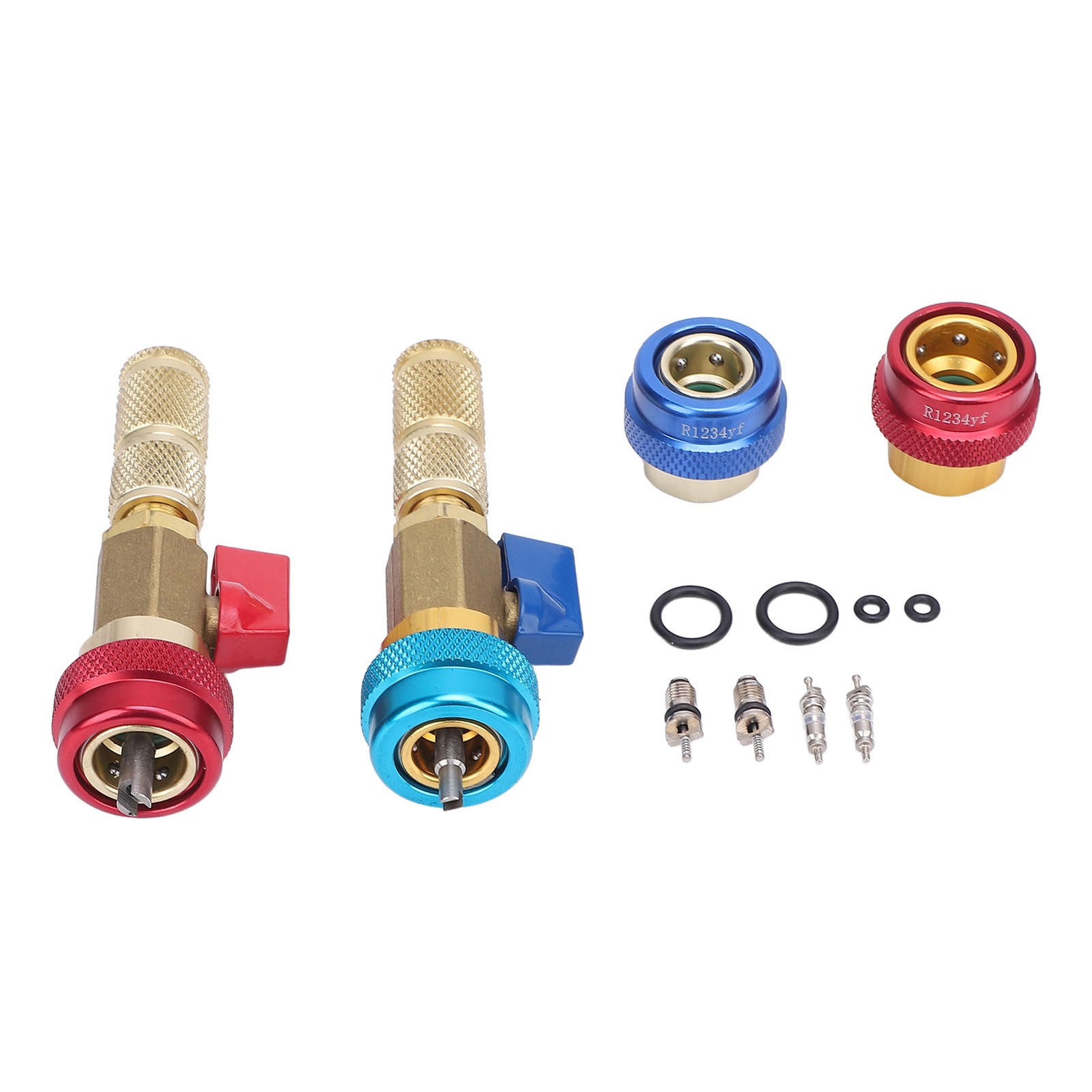 R134A Valve Core Quick Remover Installer Kit Stainless Steel Brass High Low FXMC