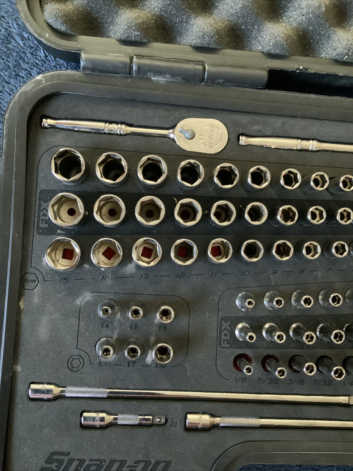 Snap On 1100tmpbfr, 100pc 1/4” Drive Sae General Service Set…good Shape….see Pic