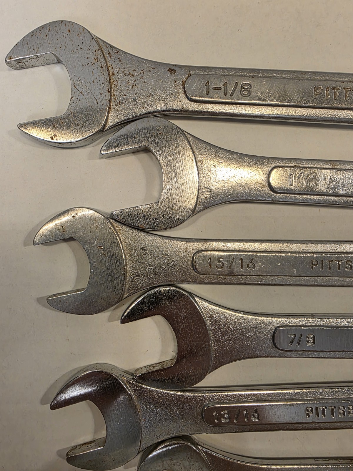 Pittsburgh Combination Wrench Set 14 Peice Raised Panel 12 Point 15 Degree
