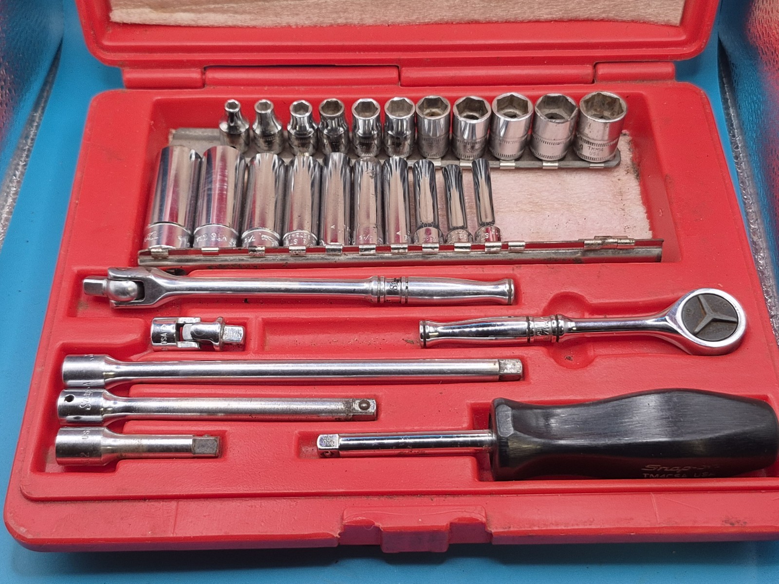 SNAP-ON 28pc 1/4″ socket set SAE Deep sockets Metric Shallow Sockets