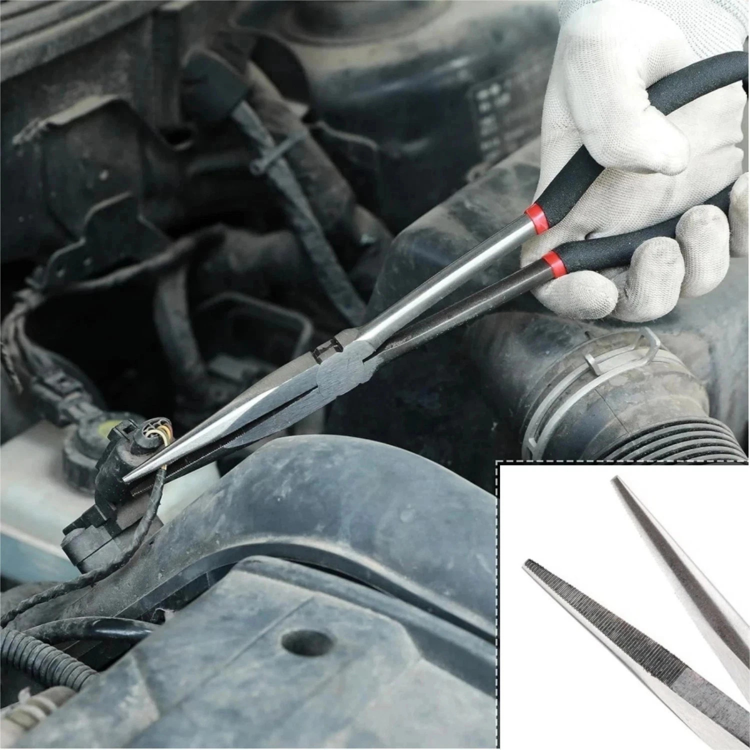 6Pack 11 Inch Long Reach Needle Nose Pliers Set Precision Long Nose Pliers Kit