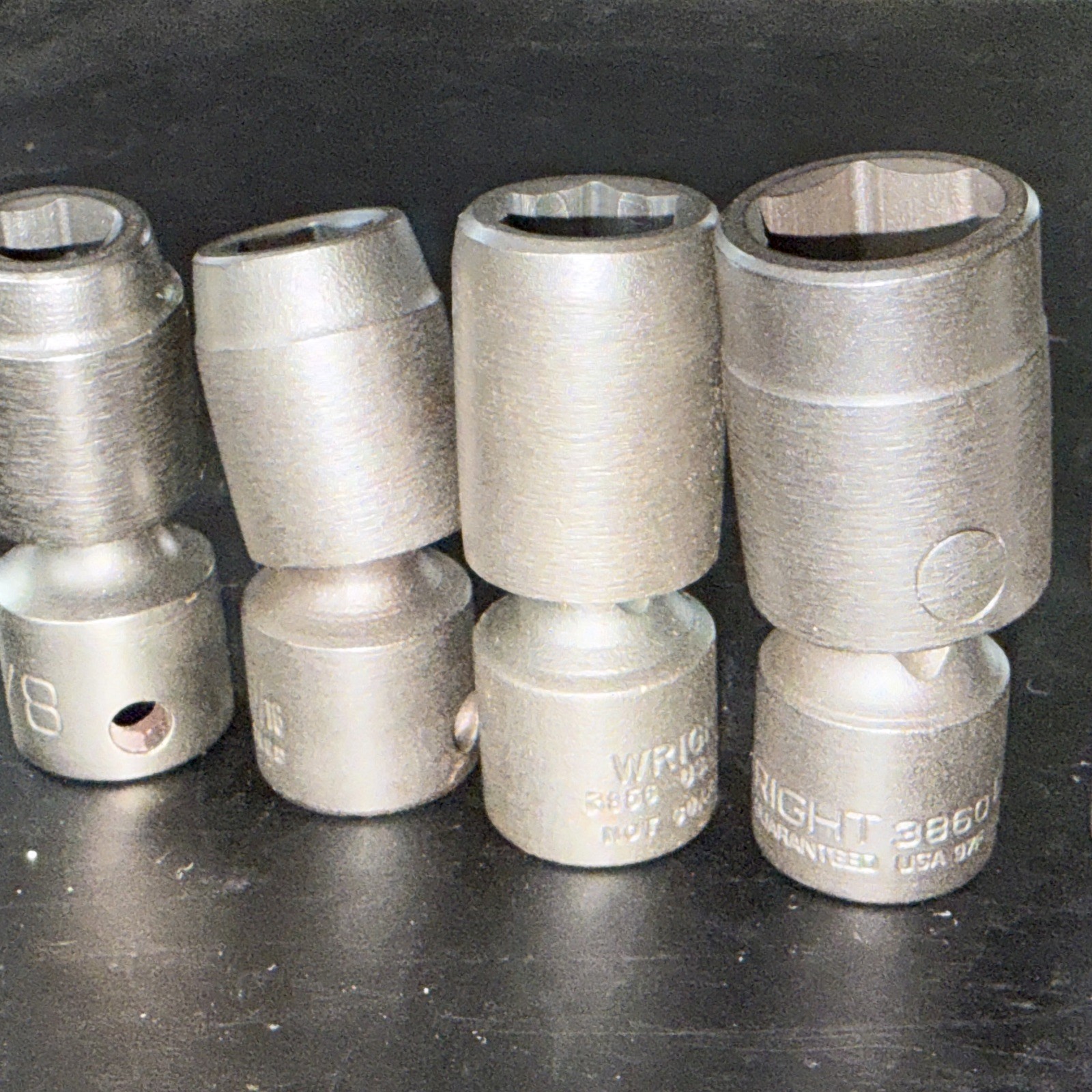 WRIGHT TOOL 6pc 3/8” Dr UNIVERSAL SWIVEL FLEX IMPACT SOCKET SET 3/8” – 3/4” SAE