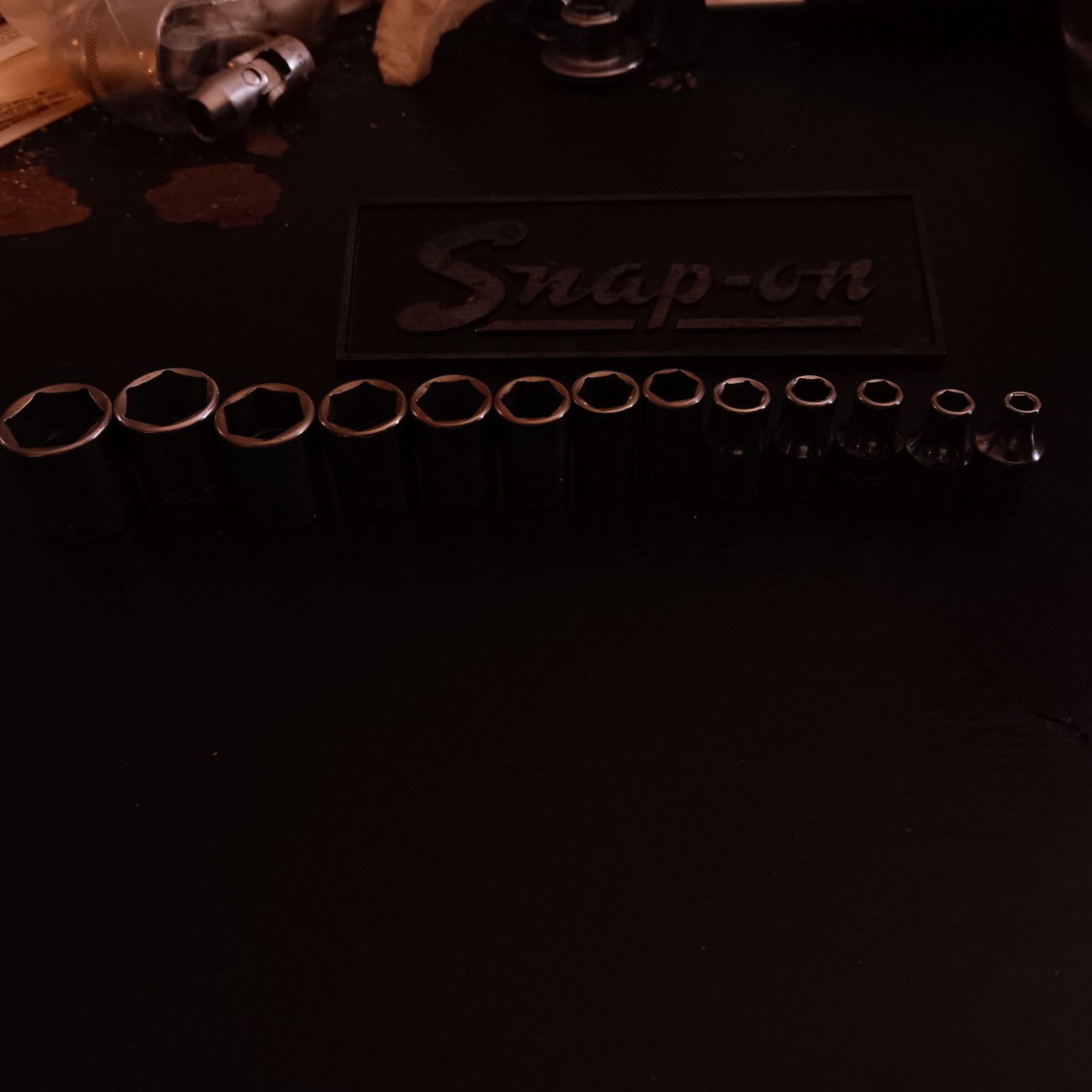 Snap On METRIC Socket Set 1/4″dr 4-15mm (13pcs) VG COND 6pt TMM4-TMM15 #113TMMY