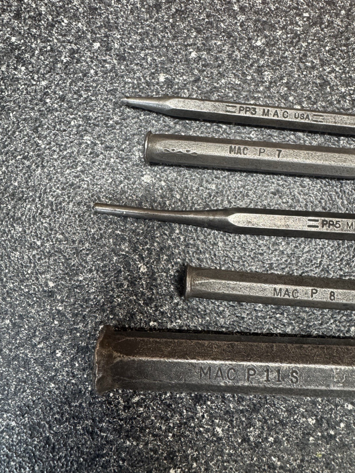 MAC TOOLS 5 PIECE PIN PUNCH SET