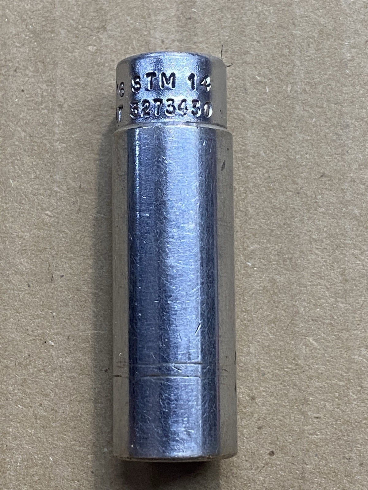Snap On Tools 1/4dr Chrome 6pt Deep Well 7/16 Socket Stm14