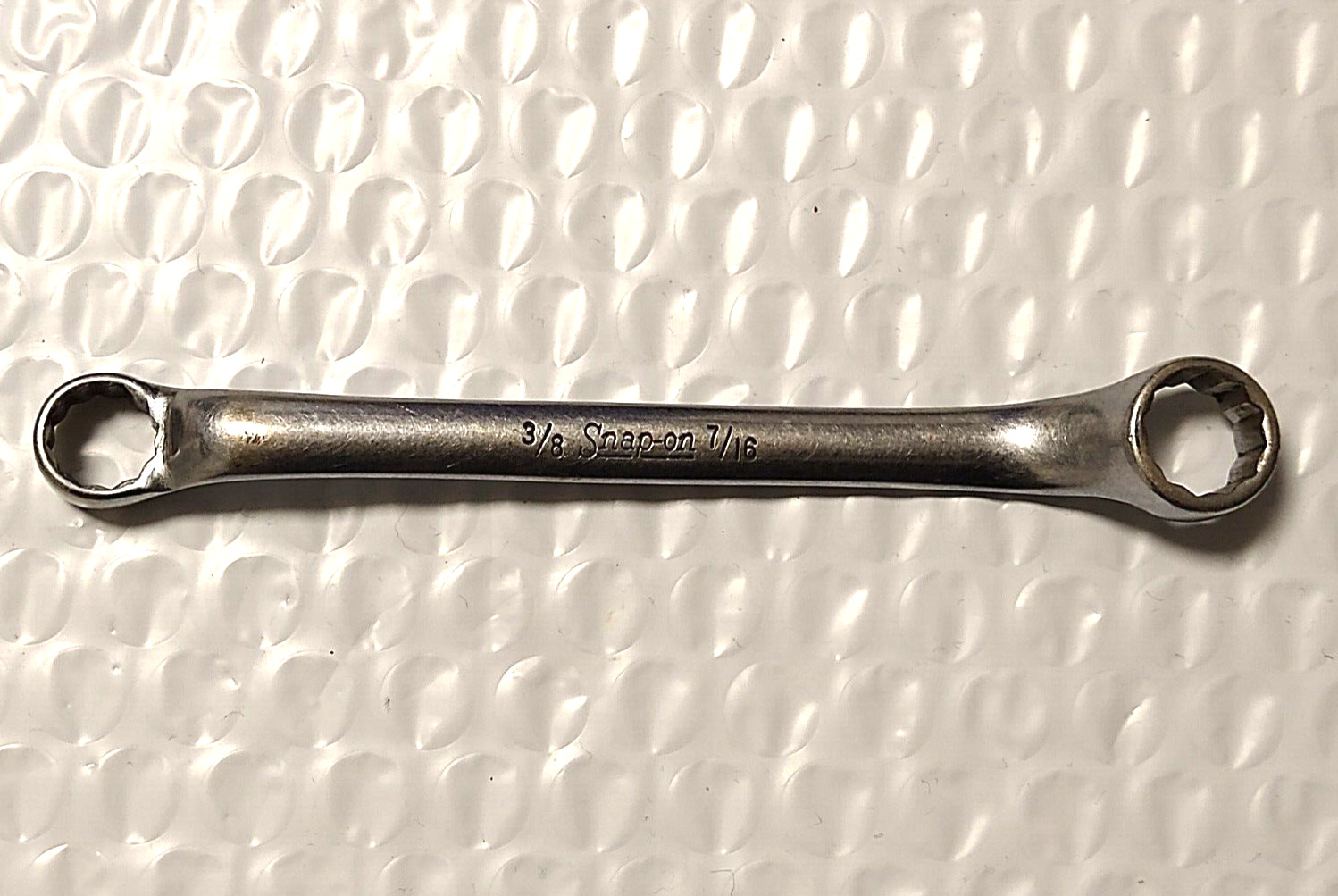 SNAP ON XS1214, 3/8″ x 7/16″ DBL. BOX WRENCH, 12 POINT, 4.75″ LONG.