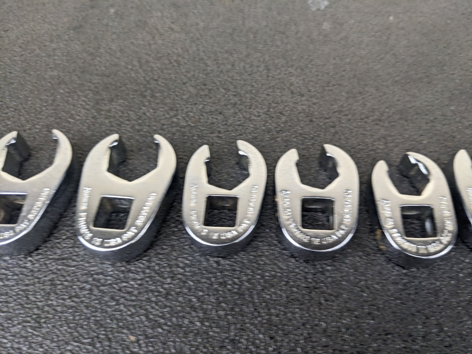 #bo435 Snap On 9Pc Metric 3/8 Drive Flare Nut Crowfoot Wrench Set 9MM 18mm