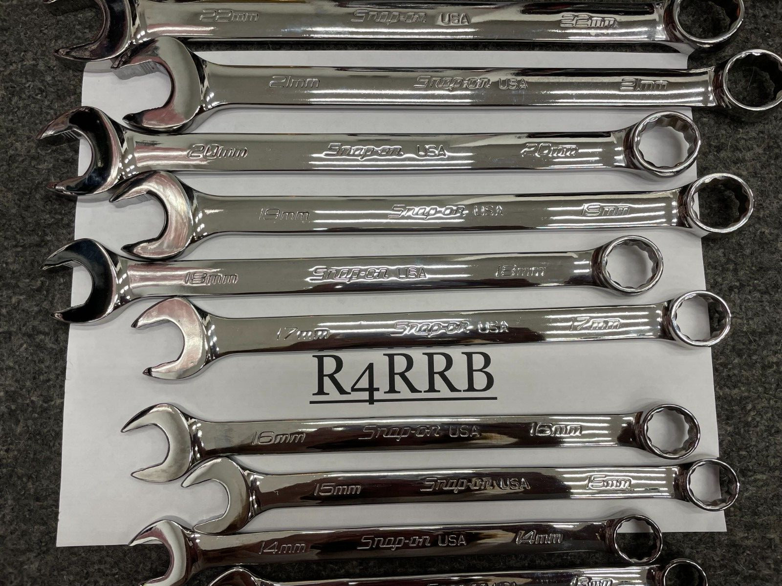 Snap-on Tools USA NEW 19pc METRIC Flank Drive Plus Combo MASTER Wrench Set