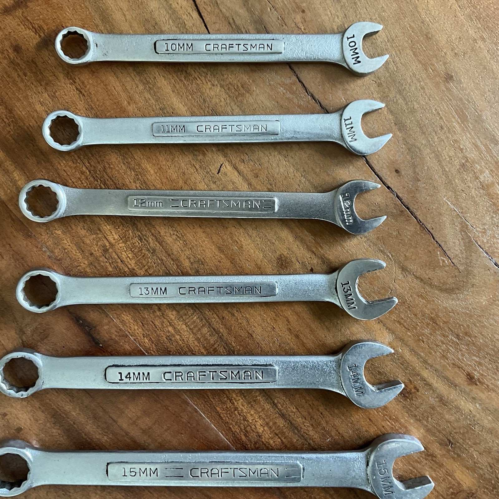 Craftsman V & VA 9 Pc Metric 10mm-24mm Combination Wrench Set 12 Pt Made in USA