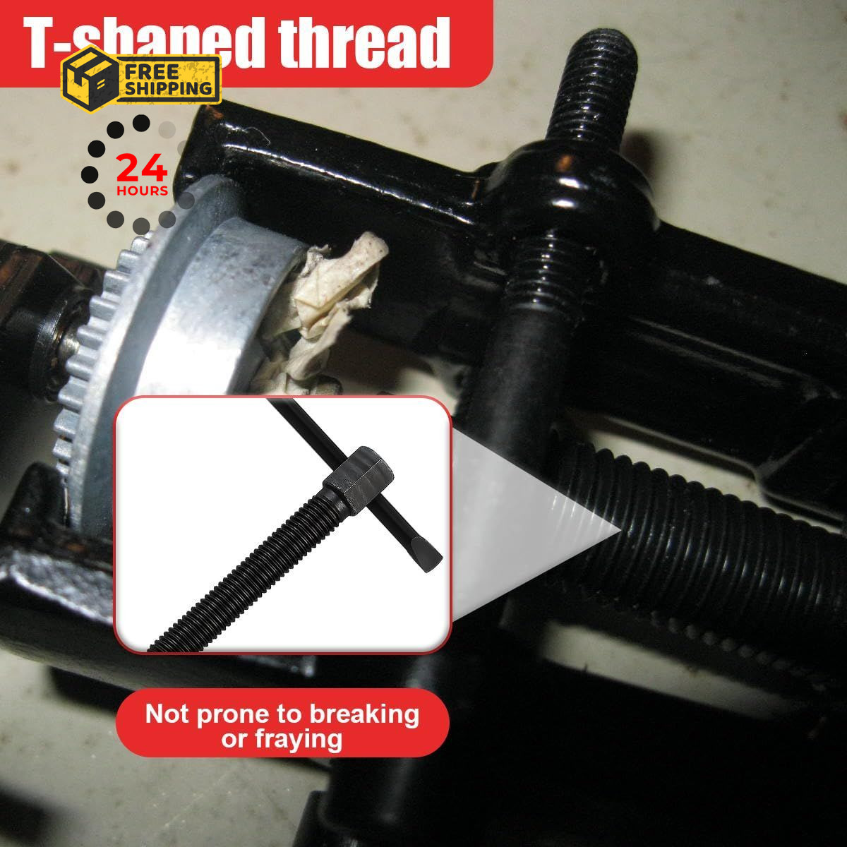KPFILEH Two Jaw Bearing Gear Puller, 2» Carbon Steel Adjustable Black, Black