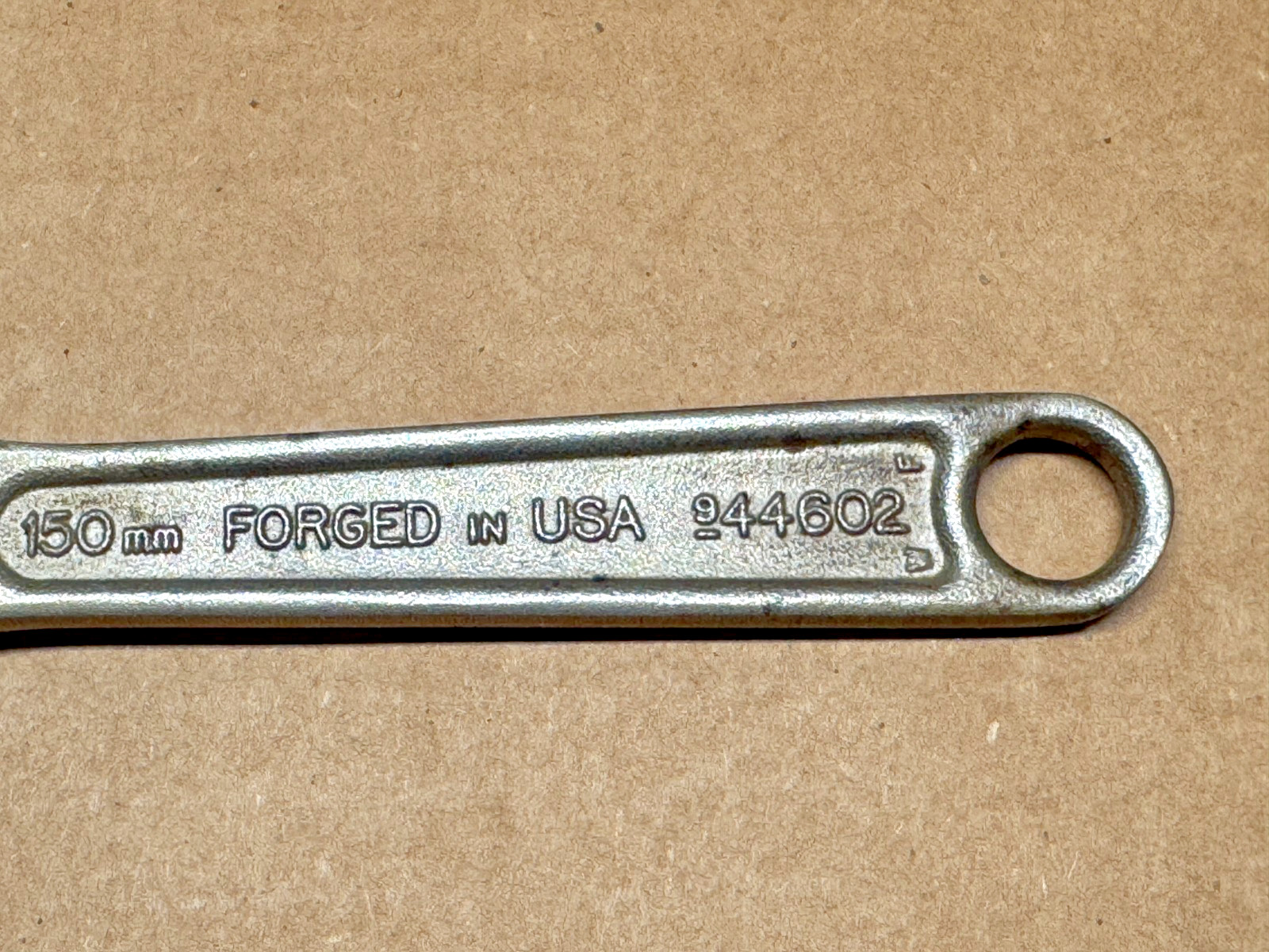 Vintage Craftsman Forged in USA 6 in / 150mm Adjustable Wrench 9-44602 Initials