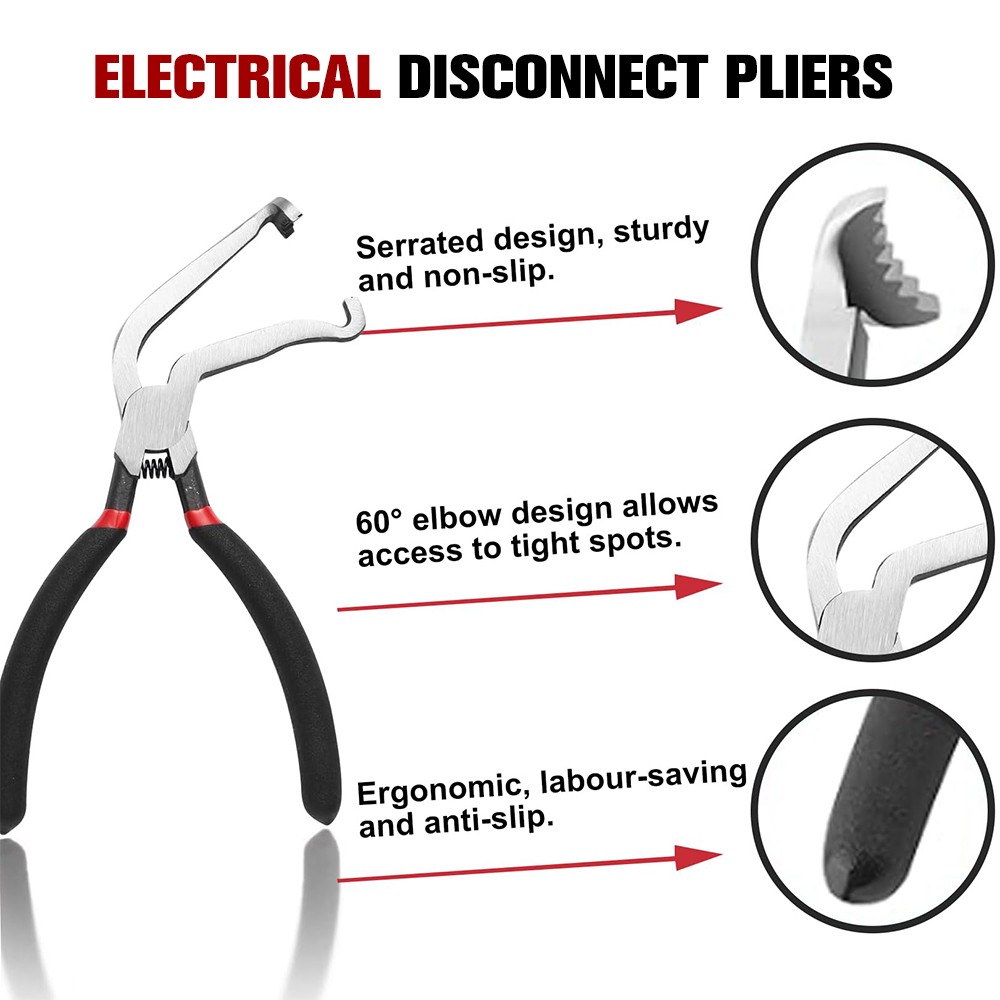 Electrical Disconnect Pliers Connector Separator Terminal Plug Removal Tool Kit