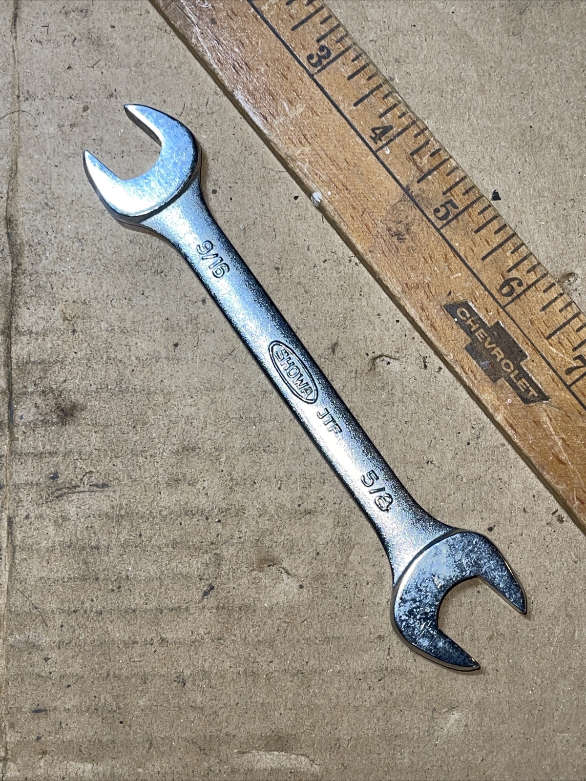 Vintage Showa 9/16 In X 5/8 In SAE Open End Wrench Japan