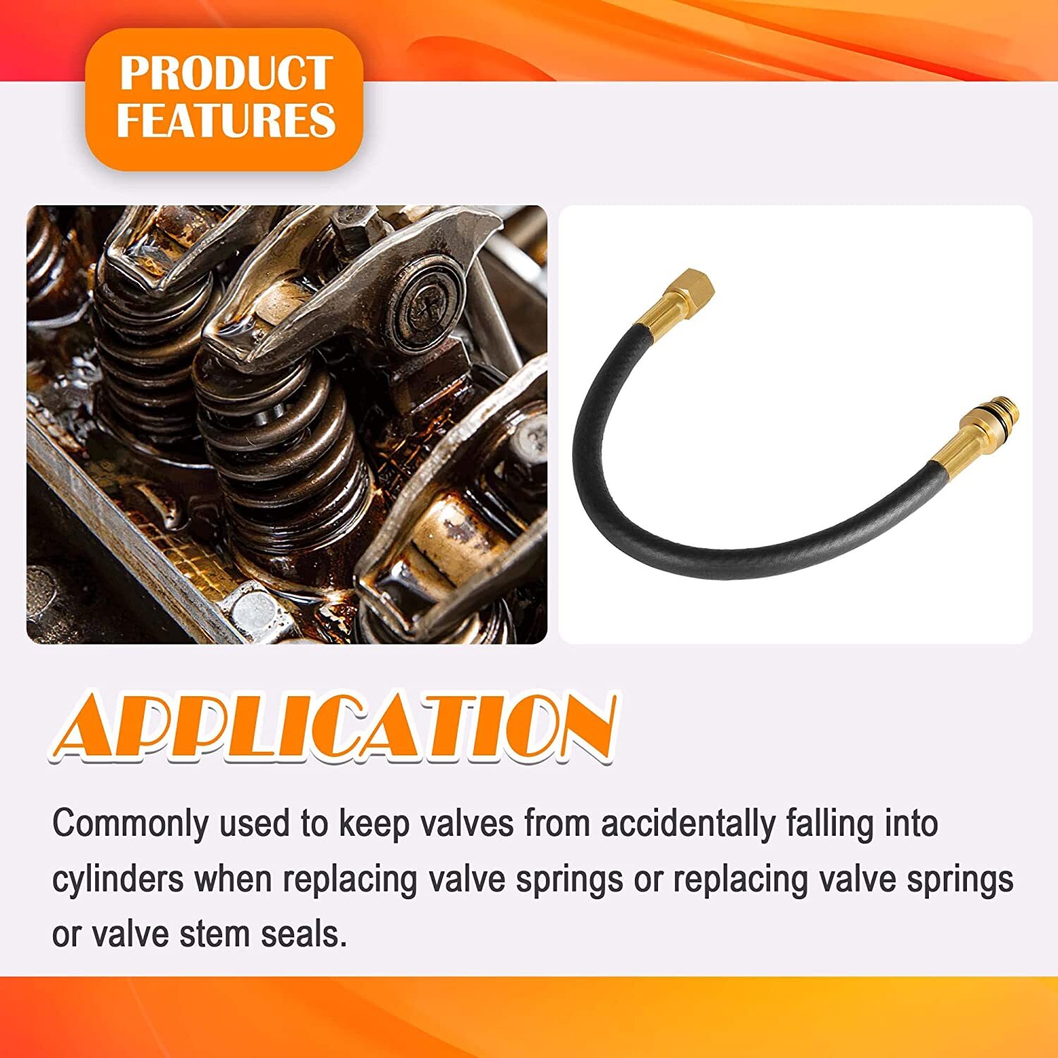 19700 Valve Holder Heavy-Duty 12″ Flexible Hose for 14 and 18 Millimeter Threads