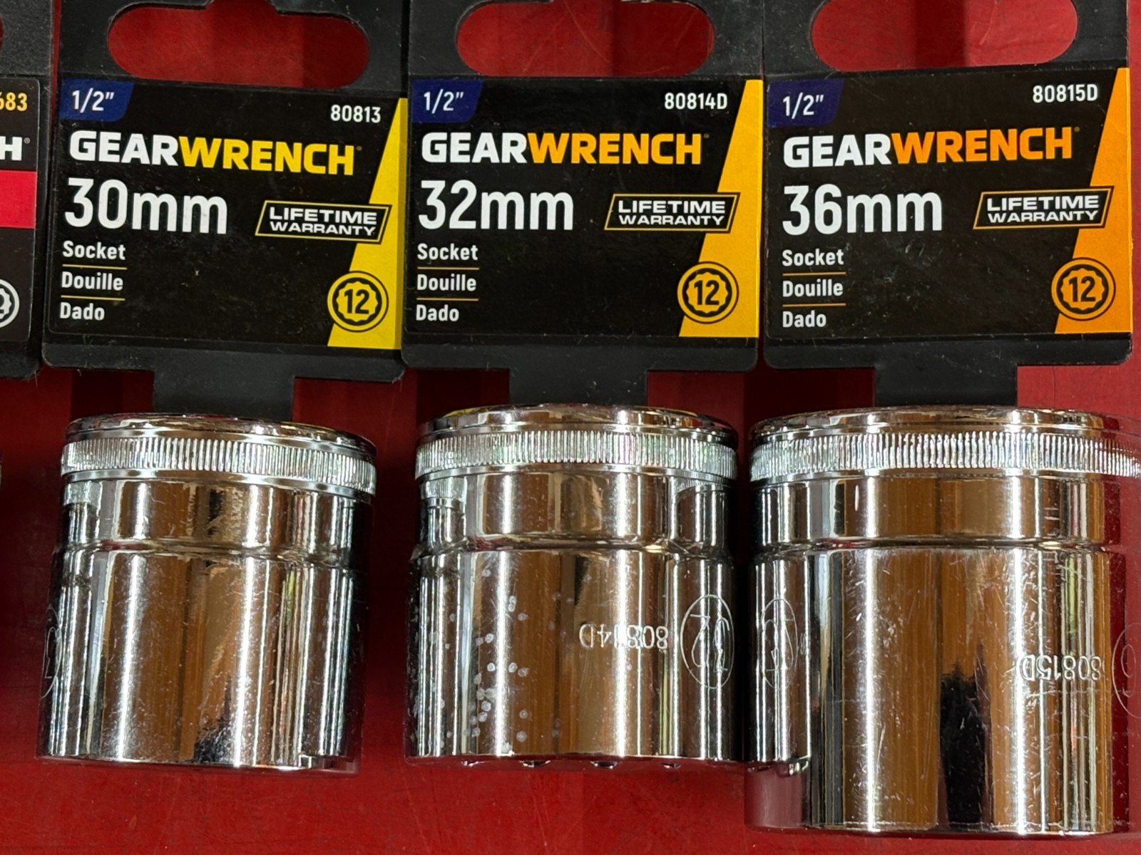 GEARWRENCH (24) PIECE 8mm-36mm 1/2″ DRIVE 12 POINT METRIC STANDARD SOCKET SET P