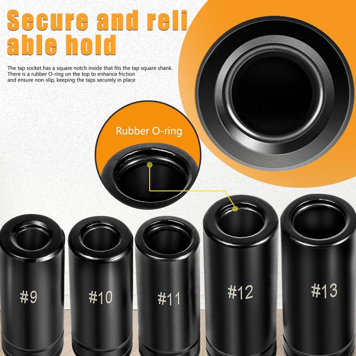Large Tap Socket Set 5pcs – Fits 5/8″, 11/16″, 3/4″, 7/8″, 1″ – 1/2″ Drive Tools