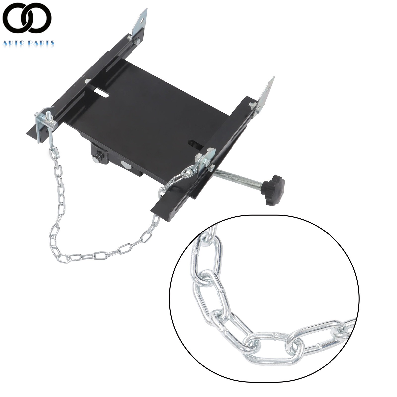 For Vehicle Repairs 1/2 Ton High Capacity Transmission Floor Jack Adapter Black