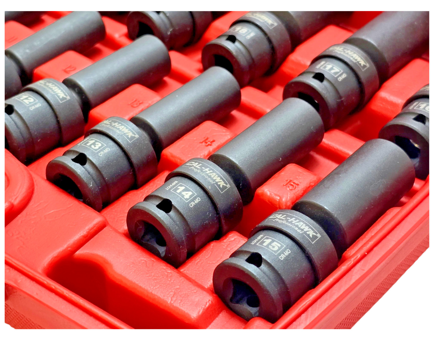 15PC 3/8″DR.Universal Swivel Deep Impact Socket Set(METRIC)PRO Radius 8-22mm Set