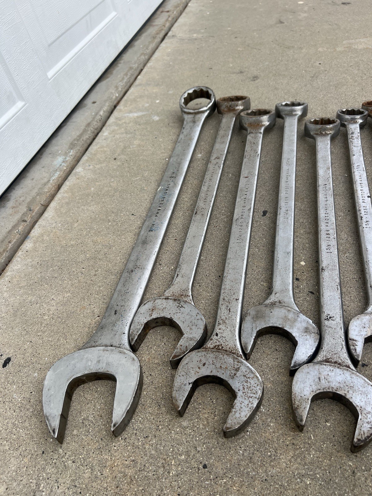 13-Proto USA Professional Jumbo Wrenches SAE Large Sizes from 1-1/16”-2-1/4”