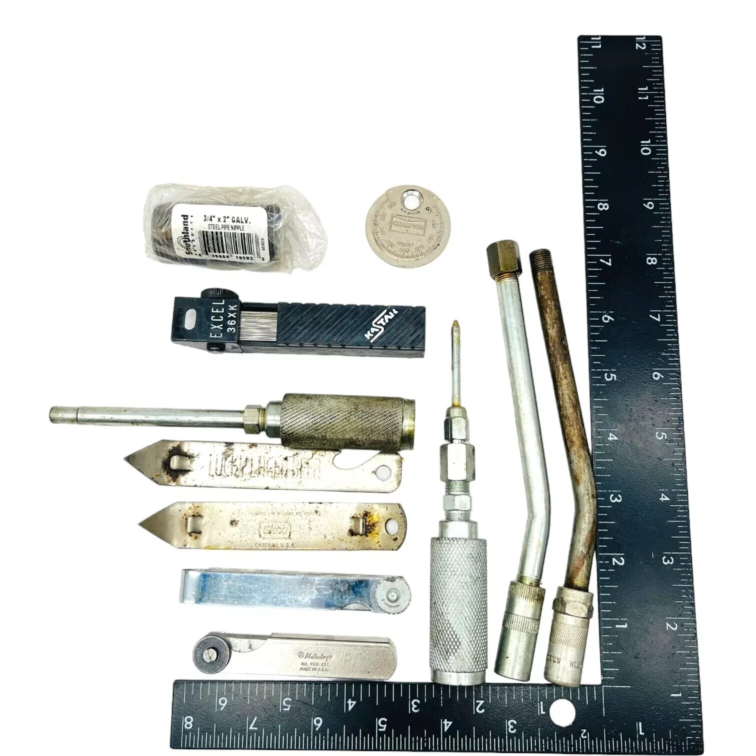 11 Pc Mitutoyo Metric Feeler Gauge Check Measure Hand Tools Bottle Opener & More