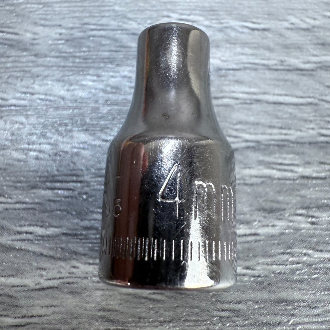 Vtg Craftsman 4mm Metric Socket 6 Point 1/4″ Drive #43505 G USA