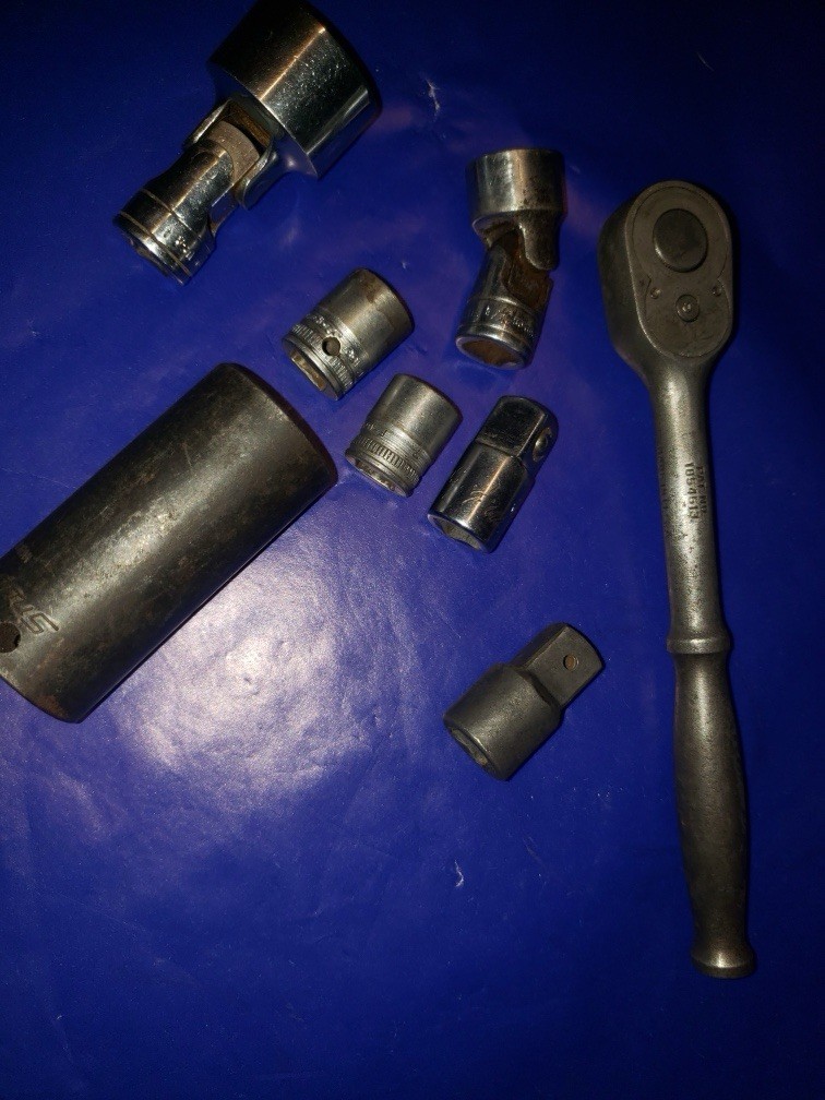 Snap-on 3/8″ Drive Mixed Tool Lot Ratchet Swivel Sockets Deep Impact Adapters