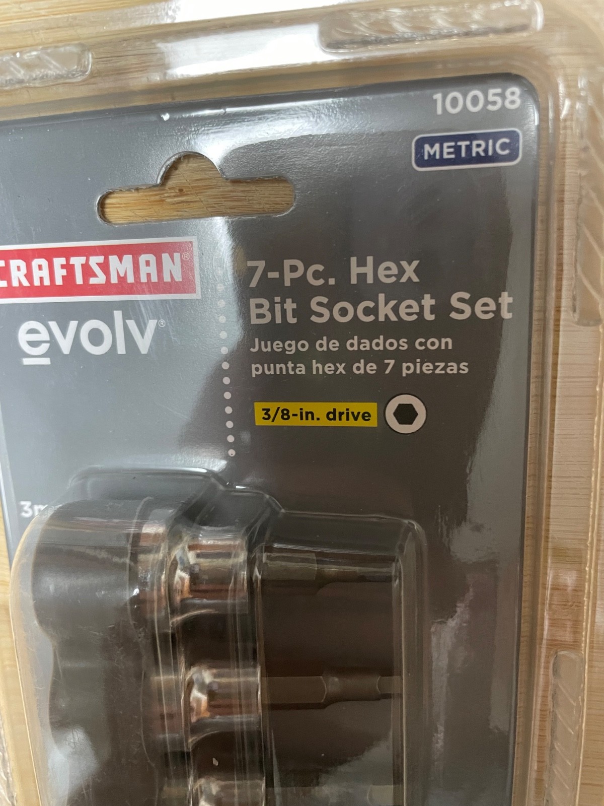 New Craftsman 7 Pc Hex Bit Socket Set Metric 3/8 Dr 10058