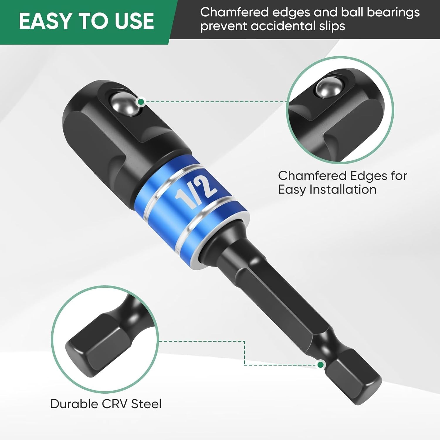 Versatile 3-Piece Socket Adapter Set with Secure Fit & Corrosion Resistance