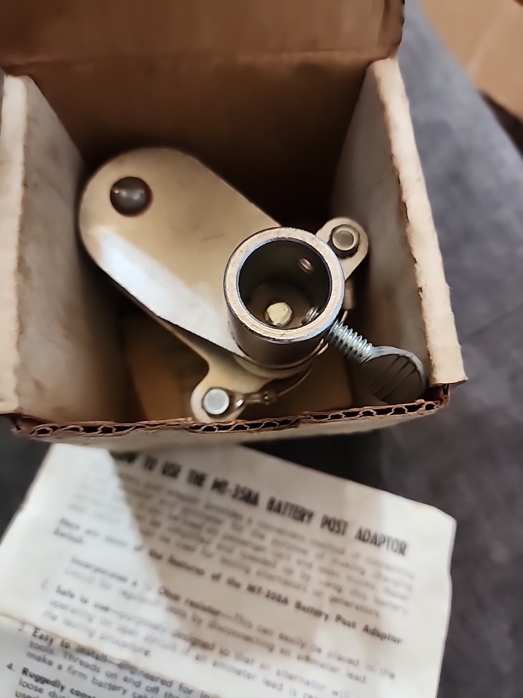 Snap On Tool Battery Post Adapter MT358A MT-358 USA in original box, w/ instruct