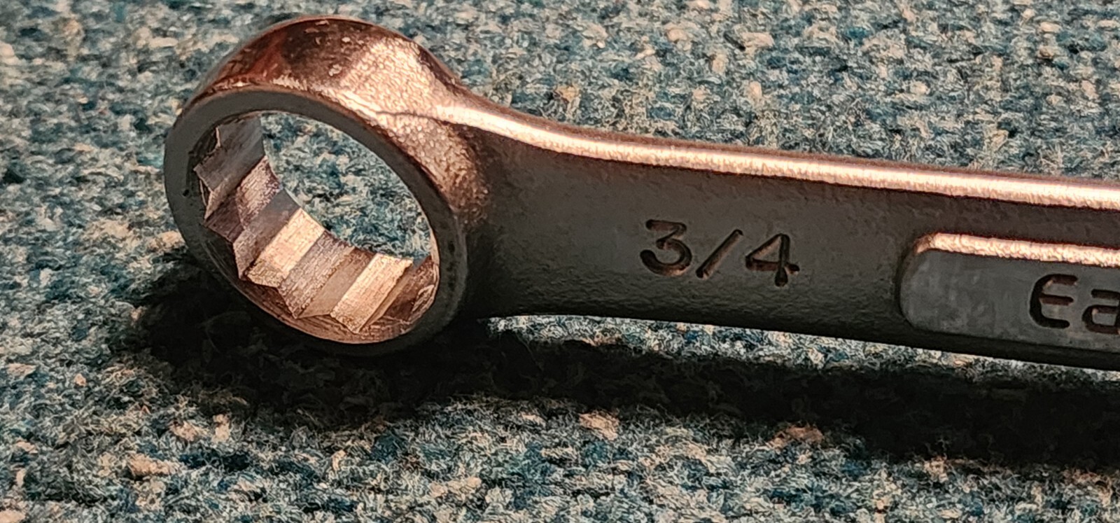 VINTAGE EASCO 3/4″ x 5/8″ 62 124 DOUBLE BOX END WRENCH SAE FORGED! Made In USA!