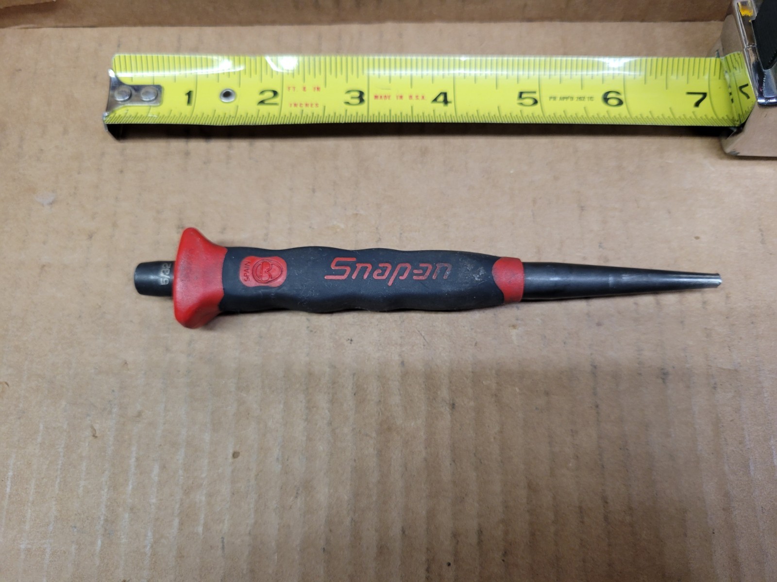 Snap On 5/32″ Starter Punch With Red / Black Comfort Handle Grip No PPSG205