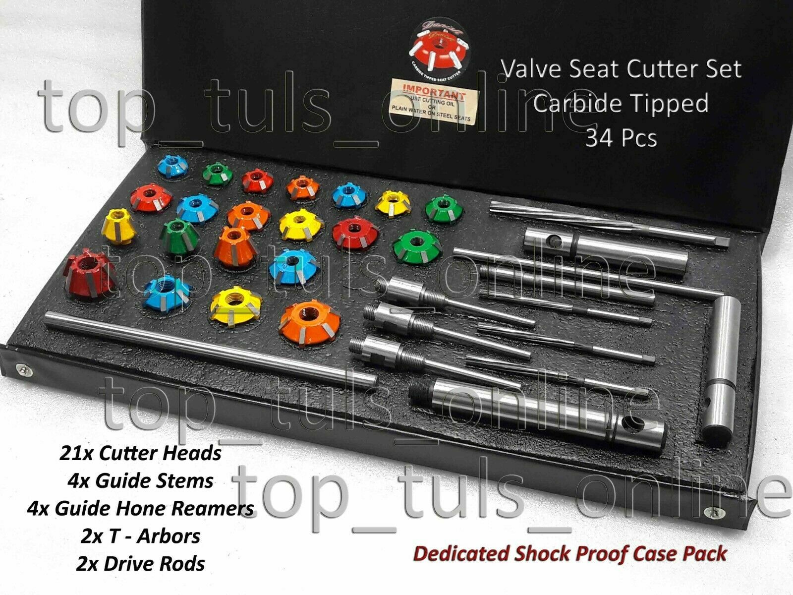 KTM,HONDA,KAWASAKI,SUZUKI JAPAN BIKES VALVE RE SEATING TOOL KIT CARBIDE HEADS