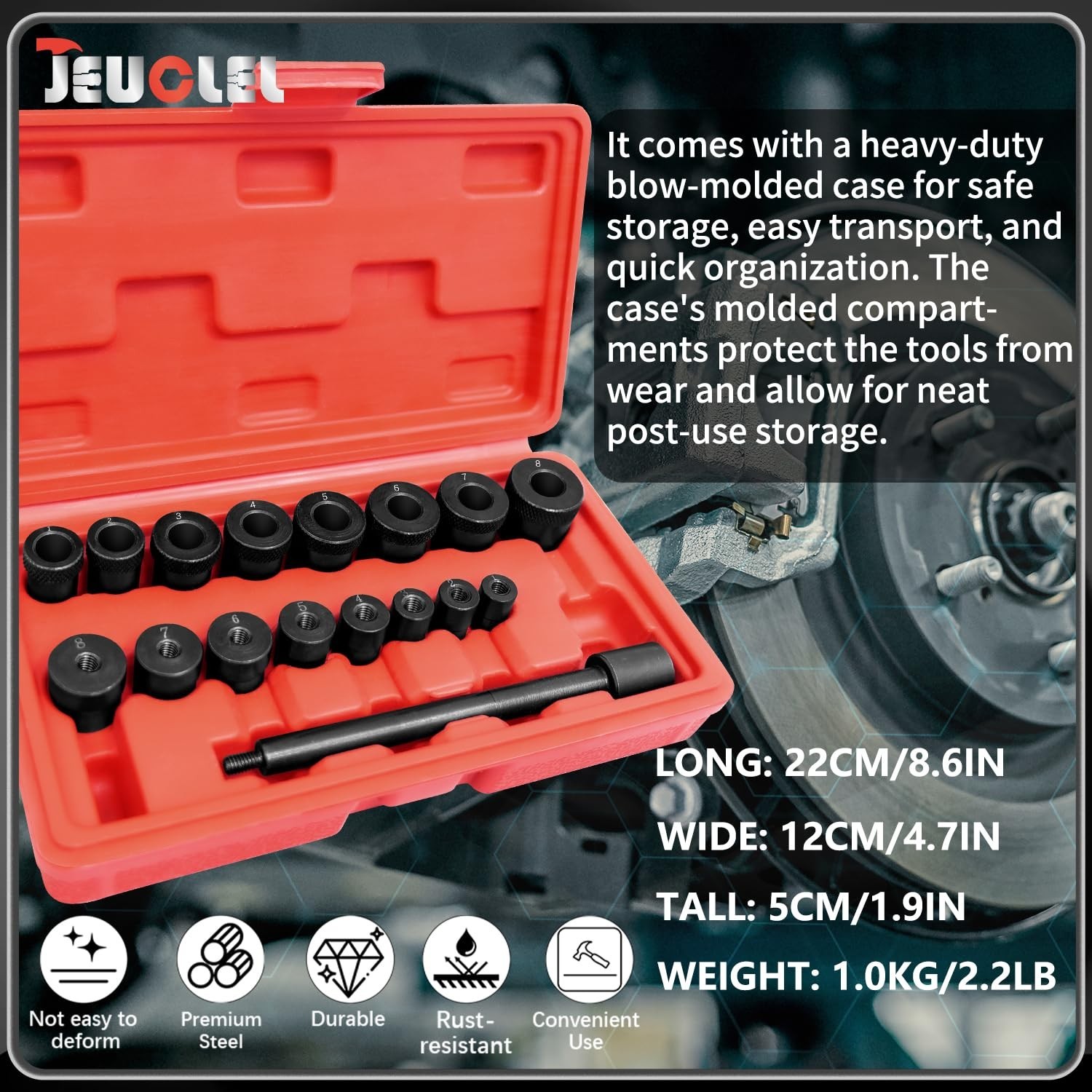 17PCS Universal Clutch Alignment Tool Kit – Accurate Flywheel & Pilot Bearing Se