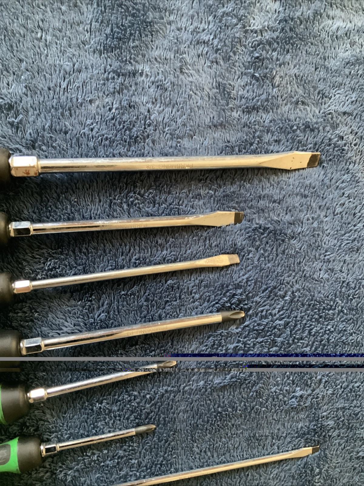 Mac Tools Green Screwdrivers……12pc…..see Pics….