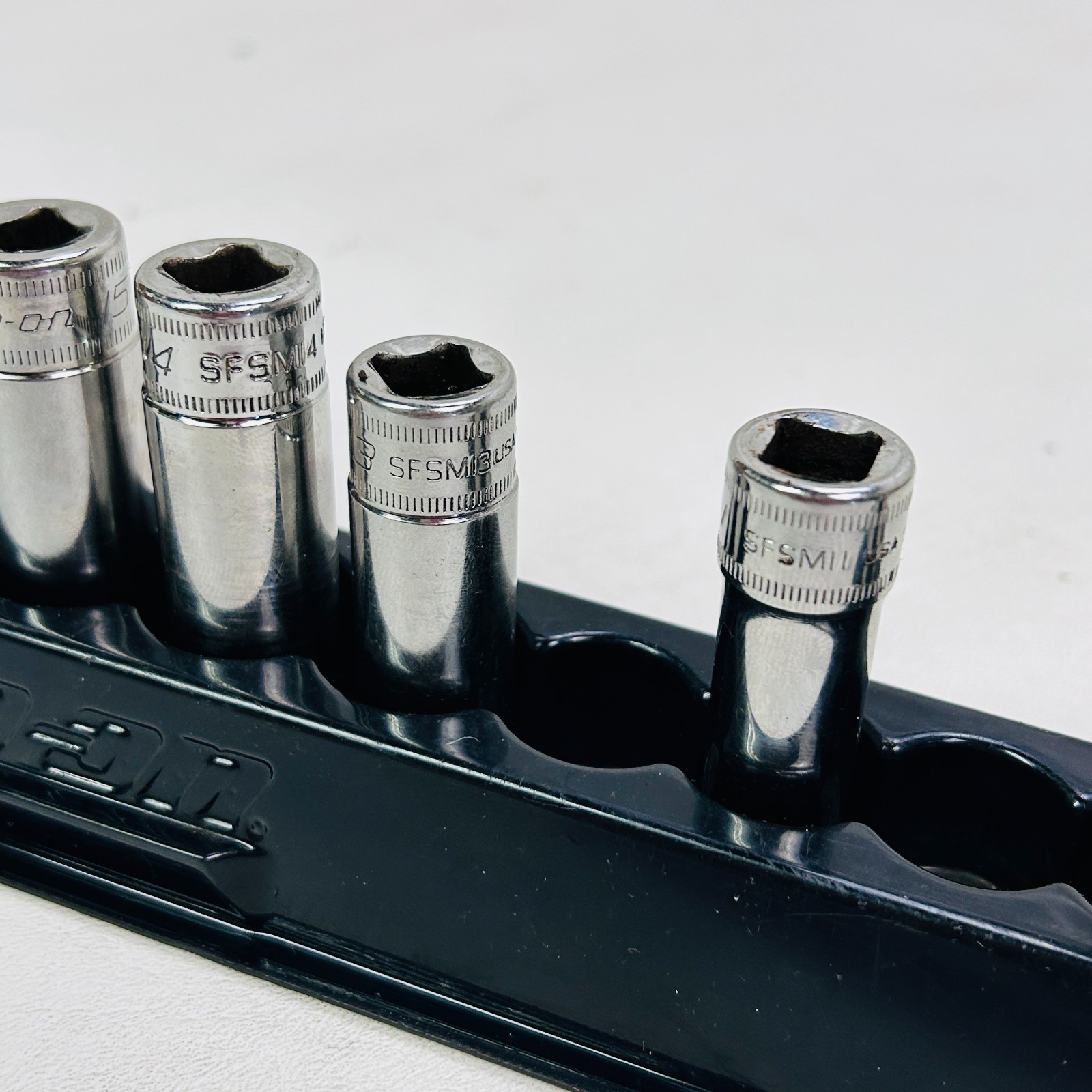 Set of 10 Snap-On Deep Socket Set 3/8″ Drive SFS Series 8-19mm (Missing 10&12)