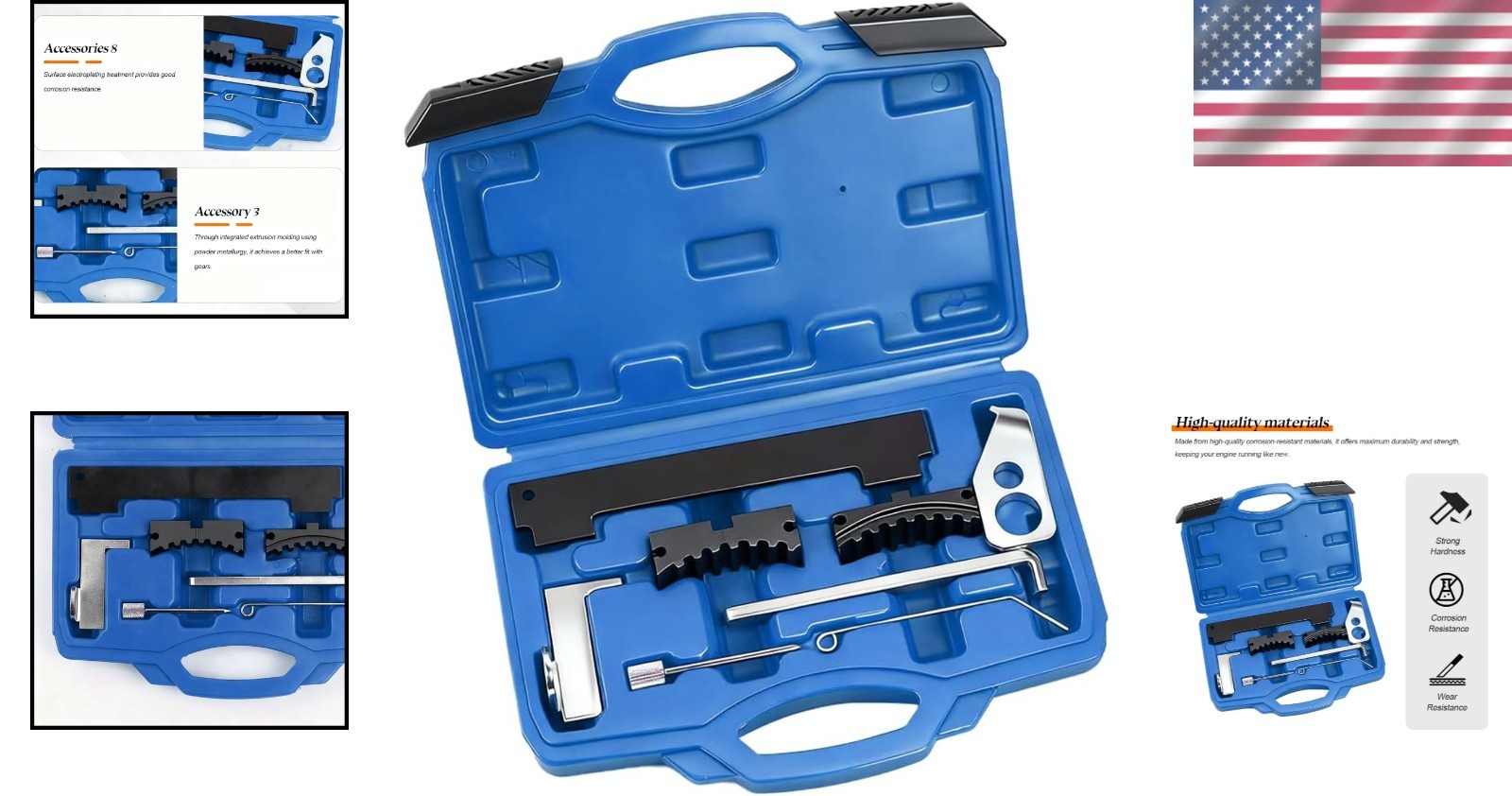 Comprehensive Engine Timing Tool Set – Carbon Steel, 16V Models Compatible