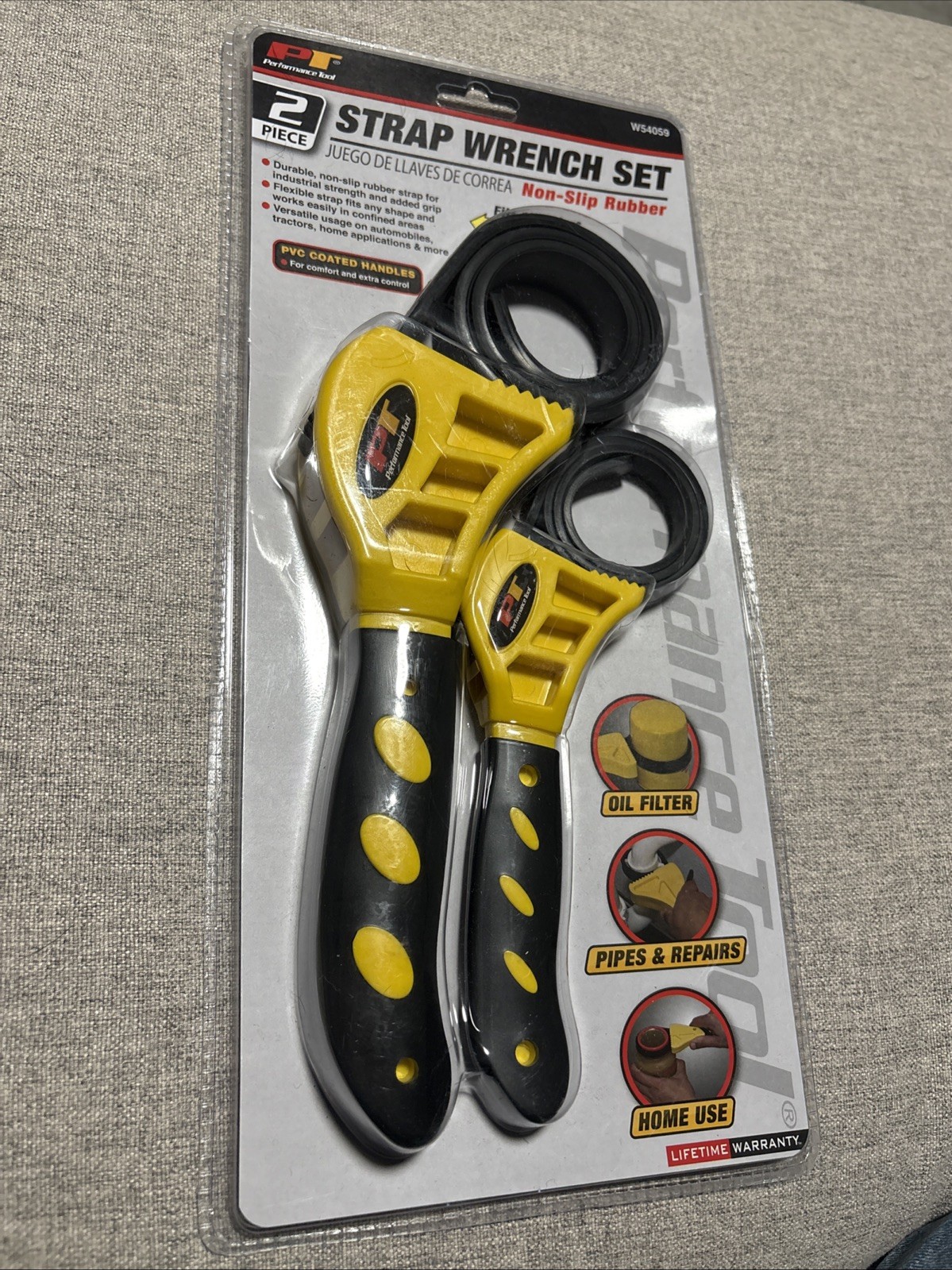 Performance Tool W54059 2-Piece 3/8″ To 6-1/2″ To Strap Wrench Set
