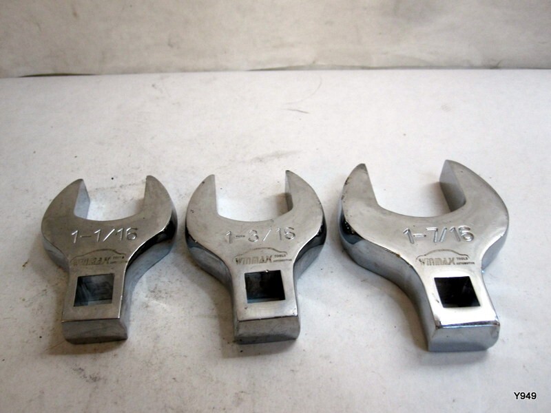 Winmax tools set of 3 Jumbo Crowfoot Wrench 1-1/16, 1-3/16, 1-7/16