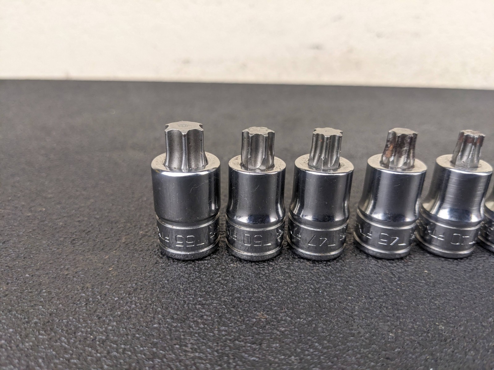 #bp502 Snap On 7pc 3/8″ Drive Stubby Torx Socket Driver Set T27-T55 207EFTXYSE