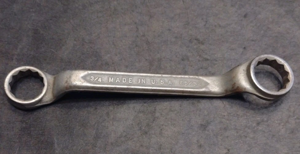 Forged Select Steel Double Ended Box End Wrench Offset 3/4”—25/32” USA Unique 🔧