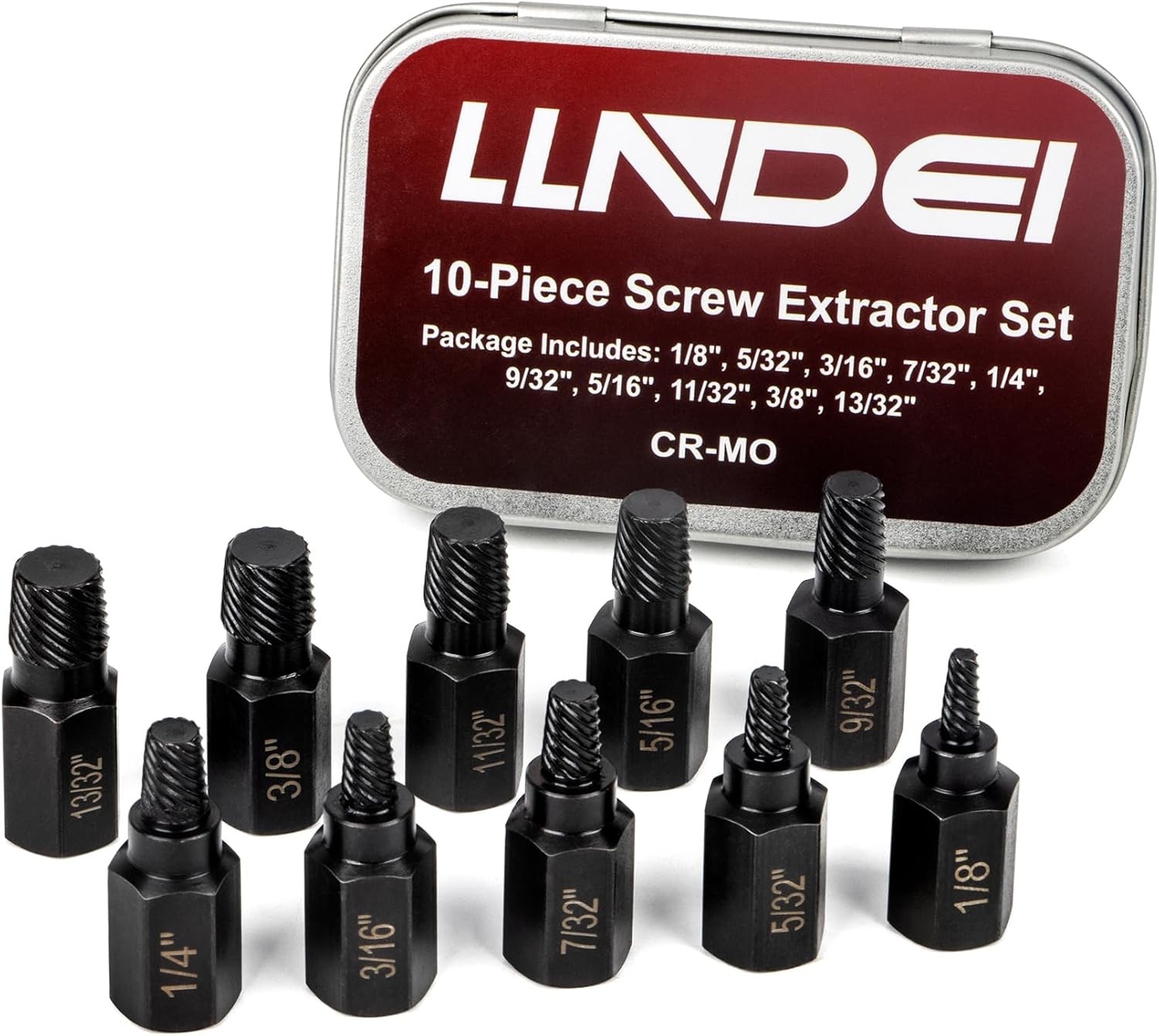 LLNDEI Screw Extractor Set, Hex Head Easy Out Set -10pcs