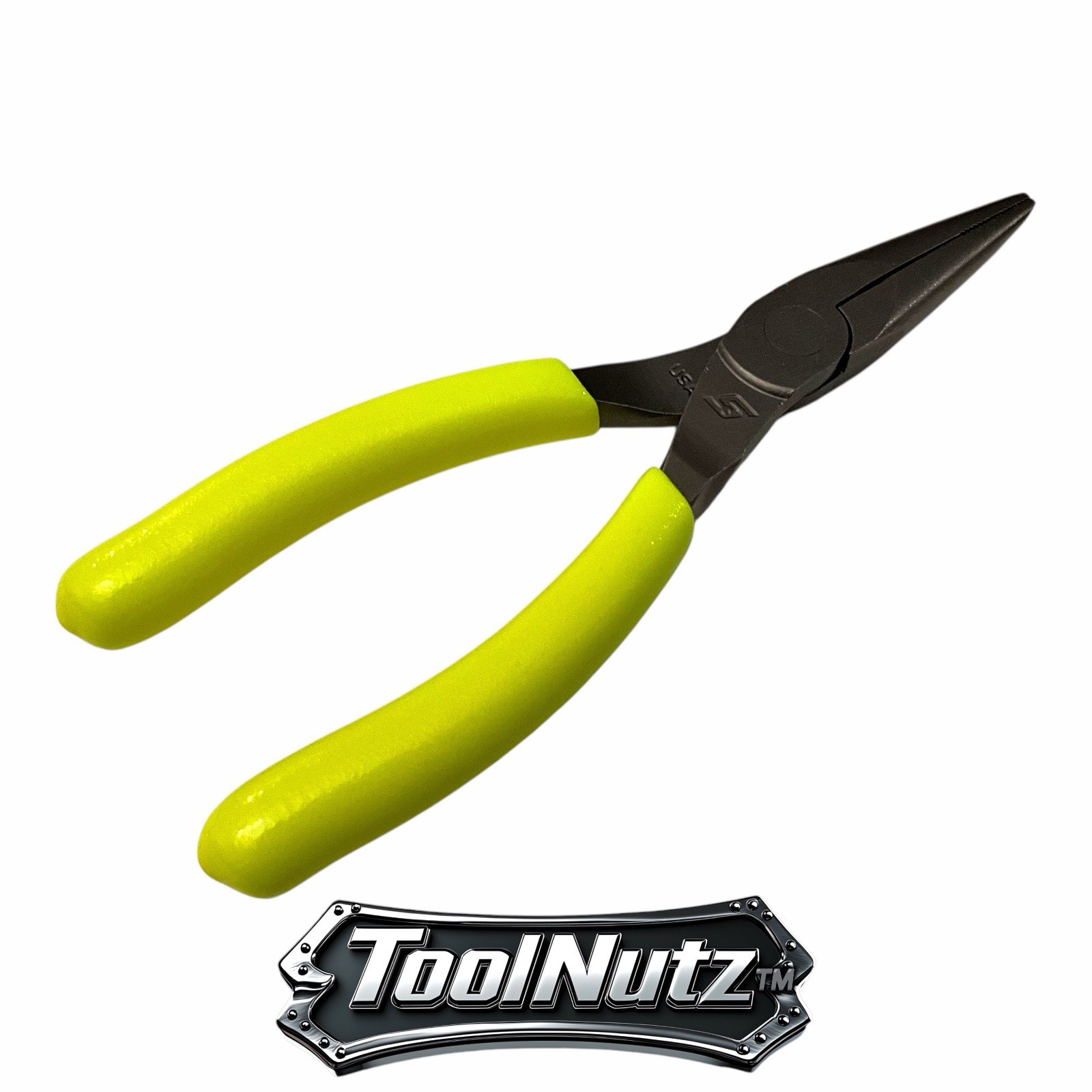 Snap-on Tools NEW 95ACFHV 6″in. YELLOW Soft Grip Rounded Jaw Needle Nose Pliers