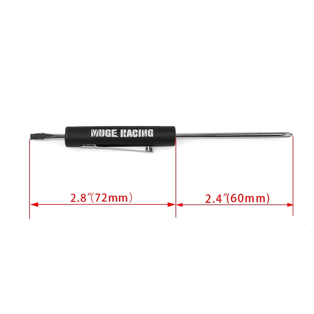 Mini Pocket Screwdriver Flat Tip w/ Magnet and Clip Phillips Slotted Flat 2Pcs