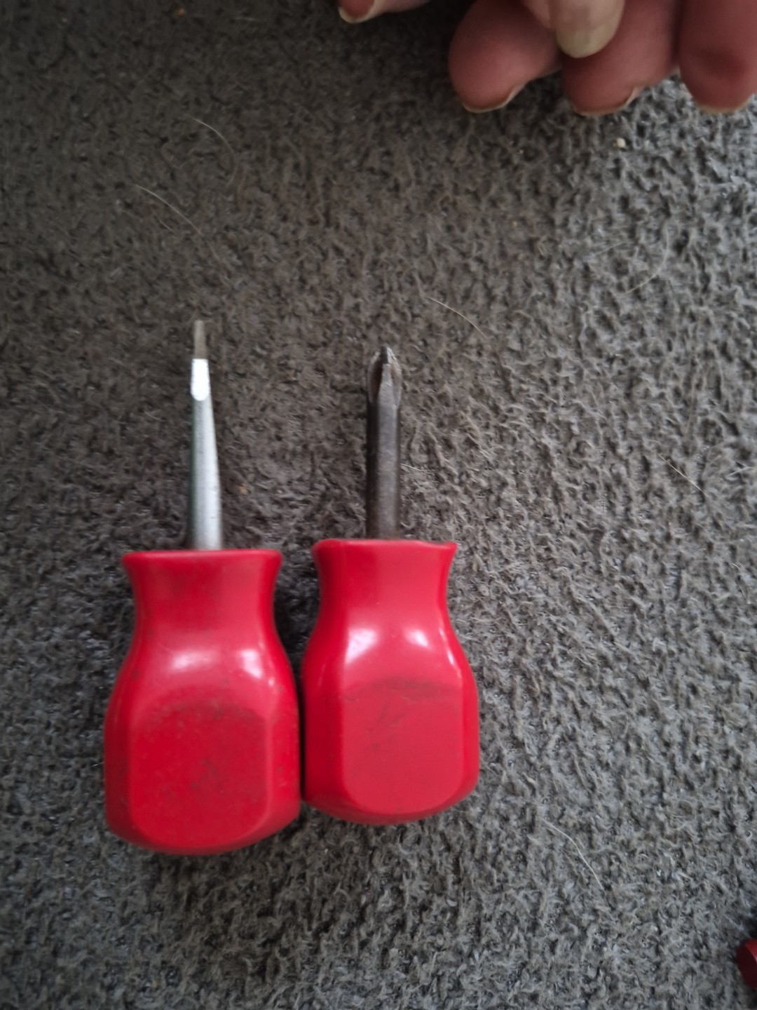 MAC Standard Flat Tip Phillips Cross Hard Handle Stubby Screwdriver Set