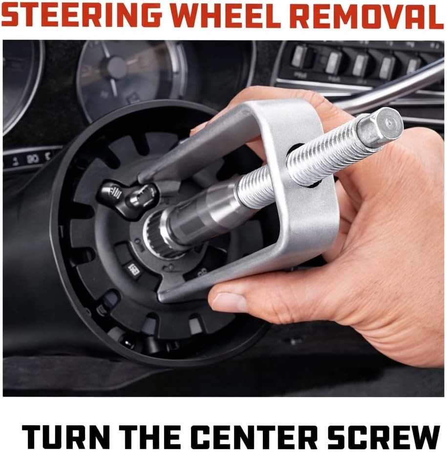 Heavy-Duty 16 Piece Steering Wheel Puller Set for Domestic and Foreign Vehicles